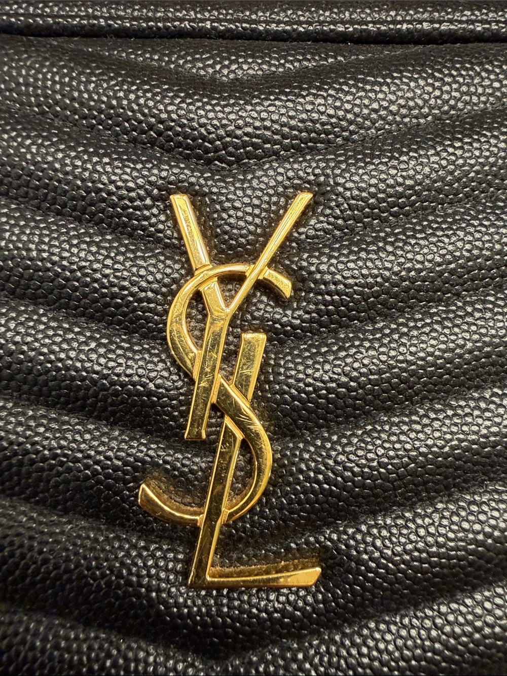 Saint Laurent Black Quilted Leather Crossbody with Gold YSL Hardware - Picture 2 of 7